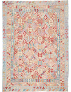 Tappeto Kilim Afghanistan 203x273 Blu Pastello