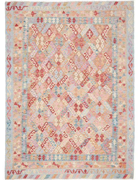 Tappeto Kilim Afghanistan 203x273 Blu Pastello