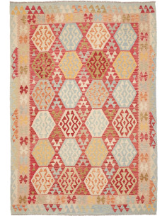 Tappeto Kilim Afghanistan 203x294 Rosso Mattone