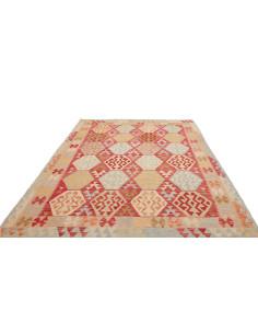 Tappeto Kilim Afghanistan 203x294 Rosso Mattone 2