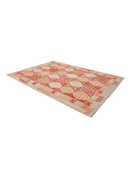 Tappeto Kilim Afghanistan 203x294 Rosso Mattone