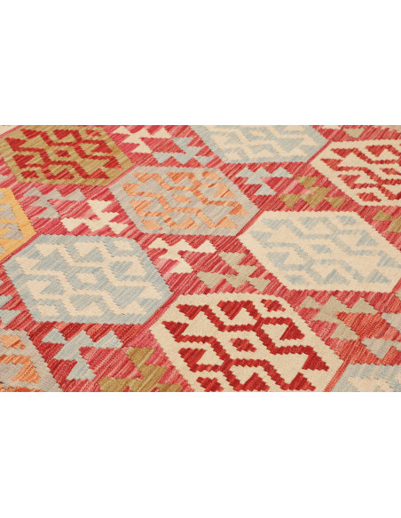 Tappeto Kilim Afghanistan 203x294 Rosso Mattone