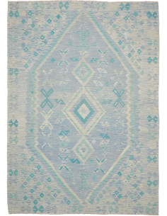 Tappeto Kilim Afghanistan 201x290 Blu Cielo Azz