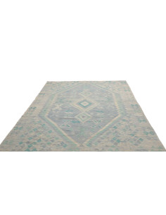 Tappeto Kilim Afghanistan 201x290 Blu Cielo Azz 2