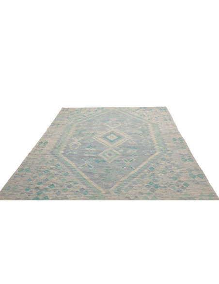 Tappeto Kilim Afghanistan 201x290 Blu Cielo Azz