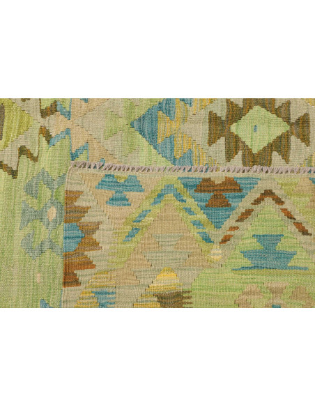 Tappeto Kilim Afghanistan 209x291 Verde Lime Ve