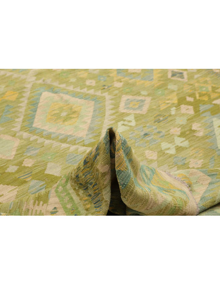 Tappeto Kilim Afghanistan 211x306 Verde Azzurro