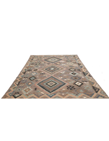 Tappeto Kilim Afghanistan 209x299 Marrone Grigi