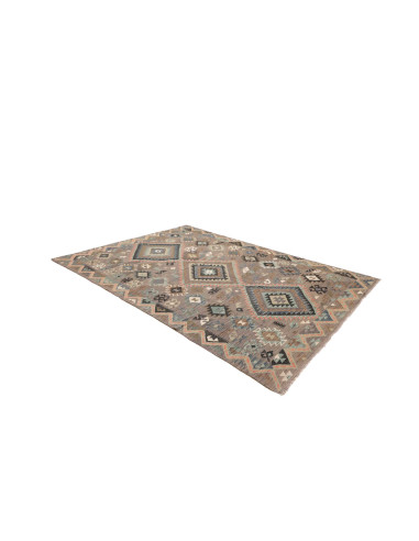 Tappeto Kilim Afghanistan 209x299 Marrone Grigi