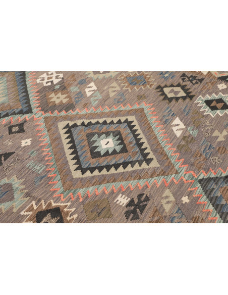 Tappeto Kilim Afghanistan 209x299 Marrone Grigi