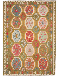 Rug Kilim Afghanistan 206x290 Olive Green Terra