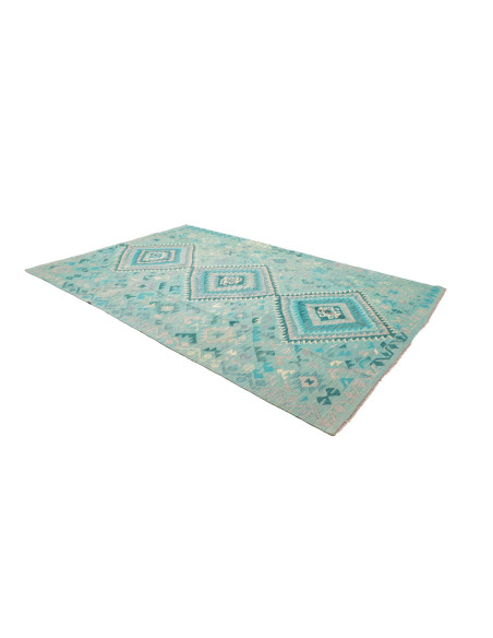 Tappeto Kilim Afghanistan 203x306 Turchese Acqu