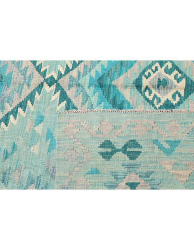 Rug Kilim Afghanistan 203x306 Turquoise Aqua Iv