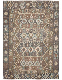 Tappeto Kilim Afghanistan 210x299 Marrone Beige