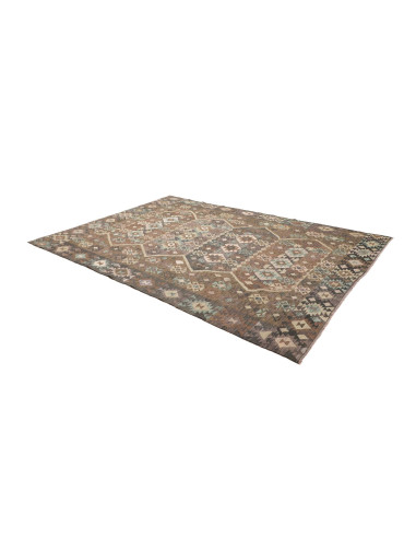 Tappeto Kilim Afghanistan 210x299 Marrone Beige