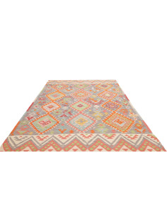 Tappeto Kilim Afghanistan 203x317 Grigio Chiaro 2