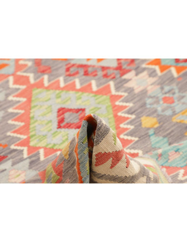 Tappeto Kilim Afghanistan 203x317 Grigio Chiaro