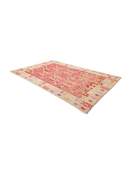Rug Kilim Afghanistan 206x311 Terracotta Red Iv