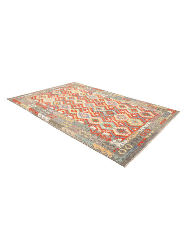 Rug Kilim Afghanistan 204x297 Red Orange Gray B