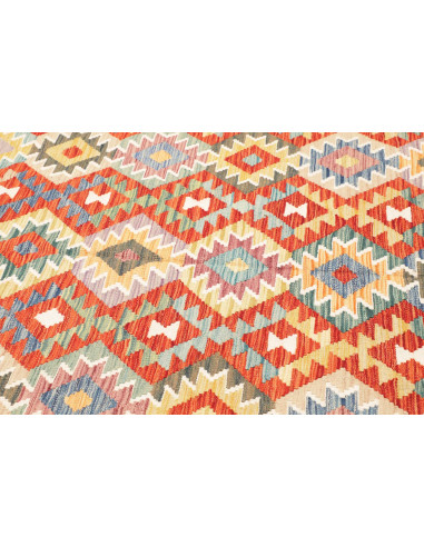 Rug Kilim Afghanistan 204x297 Red Orange Gray B
