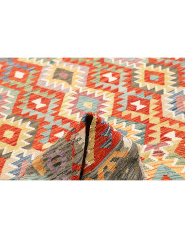 Rug Kilim Afghanistan 204x297 Red Orange Gray B