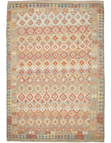 Rug Kilim Afghanistan 205x300 Grey Blue Terraco