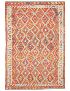 Rug Kilim Afghanistan 195x285 Orange Light Blue