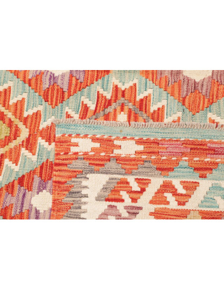Rug Kilim Afghanistan 195x285 Orange Light Blue