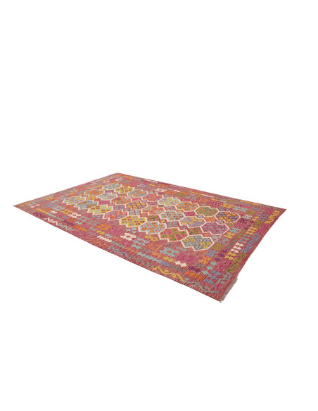 Rug Kilim Afghanistan 201x294 Magenta Fuchsia B