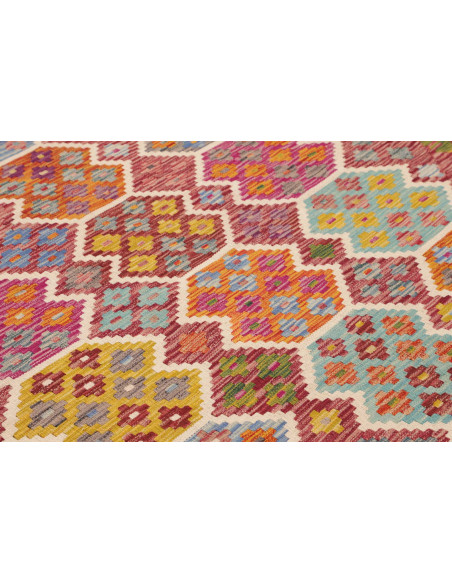 Rug Kilim Afghanistan 201x294 Magenta Fuchsia B