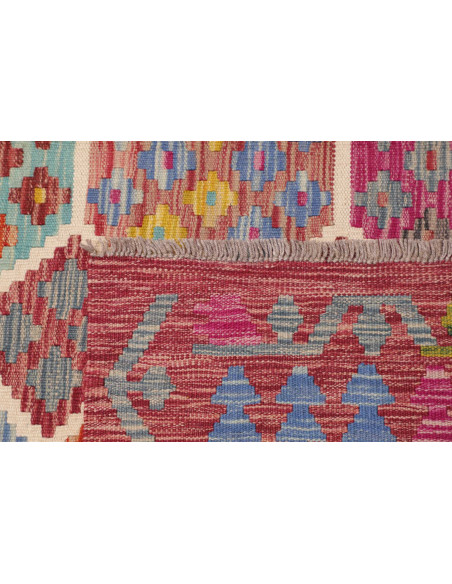 Rug Kilim Afghanistan 201x294 Magenta Fuchsia B