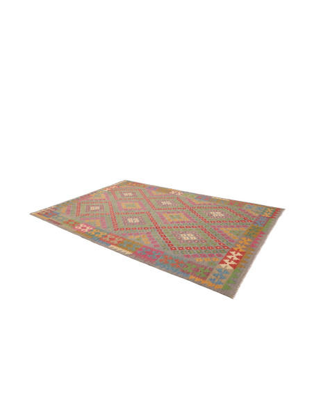 Rug Kilim Afghanistan 202x298 Grey Green Multic