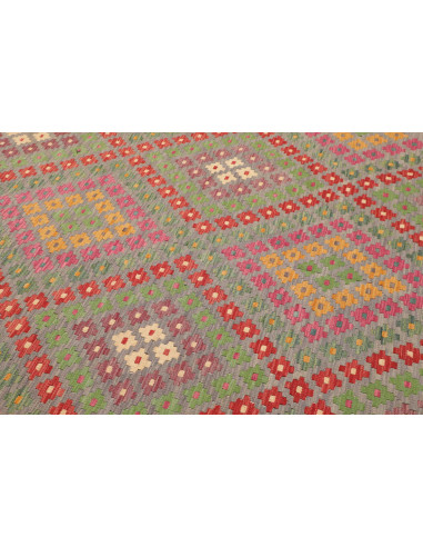 Rug Kilim Afghanistan 202x298 Grey Green Multic