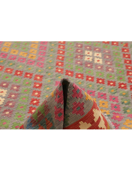 Rug Kilim Afghanistan 202x298 Grey Green Multic