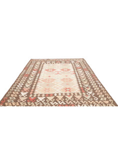 Rug Kilim Afghanistan 204x292 Dark Brown Cream 2