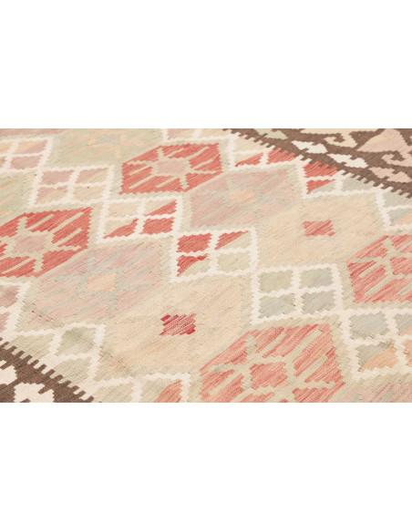 Rug Kilim Afghanistan 204x292 Dark Brown Cream