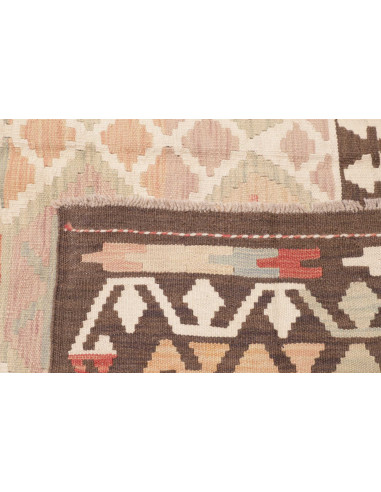 Rug Kilim Afghanistan 204x292 Dark Brown Cream