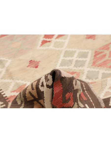 Rug Kilim Afghanistan 204x292 Dark Brown Cream
