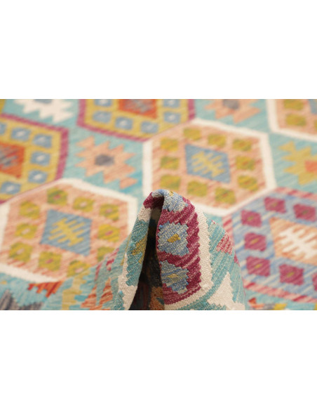 Rug Kilim Afghanistan 252x296 Turquoise Rose Go