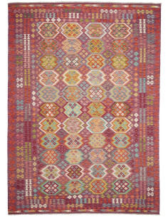 Tappeto Kilim Afghanistan 254x346 Borgogna Verd
