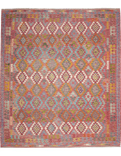 Tappeto Kilim Afghanistan 255x296 Rosso Bordeau