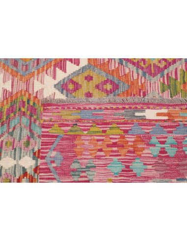 Tappeto Kilim Afghanistan 255x345 Fucsia Aranci