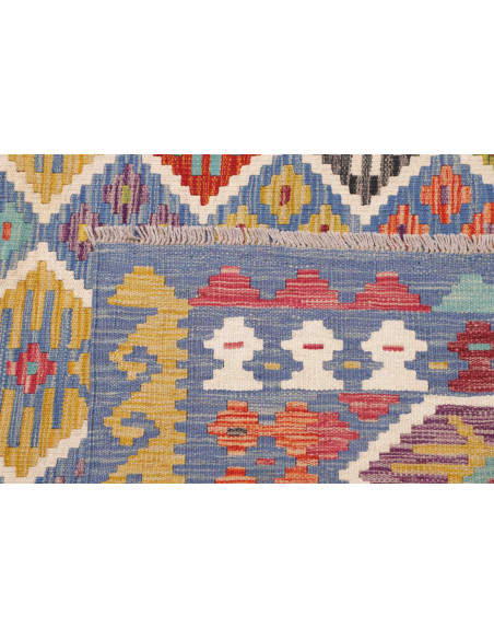 Rug Kilim Afghanistan 256x299 Sky Blue Multicol