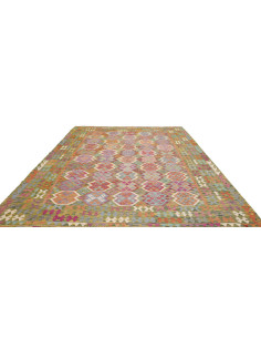 Rug Kilim Afghanistan 262x345 Olive Green Lilac 2