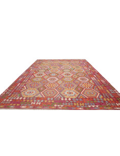 Rug Kilim Afghanistan 309x384 Magenta Turquoise 2