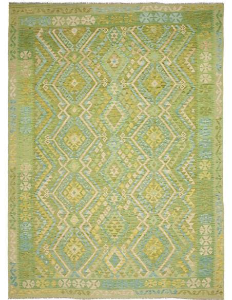 Rug Kilim Afghanistan 252x344 Aqua Green Light