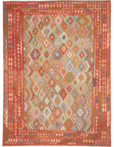 Rug Kilim Afghanistan 250x340 Orange Red Multic