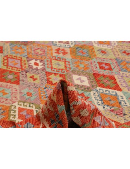 Rug Kilim Afghanistan 250x340 Orange Red Multic