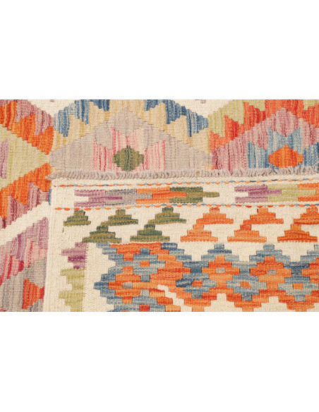 Rug Kilim Afghanistan 262x350 Beige Pink Orange
