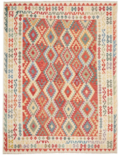Tappeto Kilim Afghanistan 262x338 Rosso Crema B